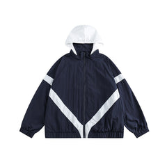 Unisex Jacket Retro Loose Exercise Hooded Coat Men's and Women's Stand Collar Jacket Top