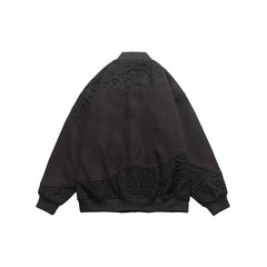 Unisex Jacket Vintage Baseball Jacket Men Baggy Coat