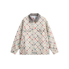 Unisex Jacket Vintage Loose Lapels Jacket for Men and Women Same Coat Spring and Autumn