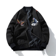 Mens Vintage Jackets Japanese Embroidered Jacket Baseball Suit Flight Suit