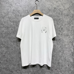 Amiri T Shirt Printed Casual Hip Hop round Neck Short Sleeve T-shirt
