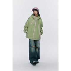 Unisex Jacket Zipper Mechanical Style Outdoor Jacket Coat Hooded Jacket