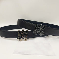 Amiri Belt Men's Belt Lychee Pattern Letter Belt Neutral belt casual with jeans shipped with box