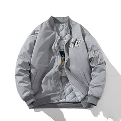 Mens Vintage Jackets Air Force Flight Suit Hooded Jacket Padded Baseball Suit