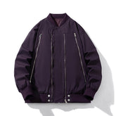 Men Vintage Jackets Vintage Zipper Baseball Padded Jacket Flight Jacket Cotton