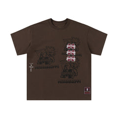 Travis Scott T-Shirt TRAVIS SCOTT Short Sleeve Summer KAWS Hip Hop T-Shirt