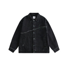 Unisex Jacket Vintage Denim Jacket Loose Denim Jacket