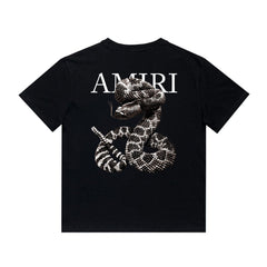 Amiri T Shirt Rattlesnake Printed Casual Round Neck