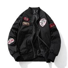 Men Vintage Jackets Vintage Towel Fleece Embroidered Jacket Baseball Suit Flight Suit