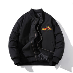 Men Vintage Jackets Autumn and Winter Padded Jacket Embroidered Baseball Suit Padded Suit Flight Suit