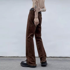 Men Jeans Autumn Skinny Jeans Straight Loose-Fitting Wide-Leg Trousers