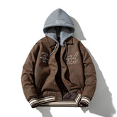 Mens Vintage Jackets Autumn and Winter PU Leather Baseball Uniform