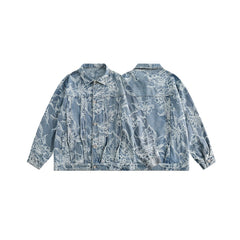 Unisex Jacket Retro Washed Denim Jacket Men's and Women's Denim Jacket