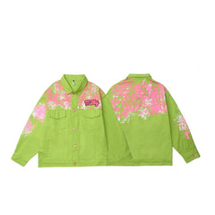 Unisex Jacket Vintage Jacket Couple Loose Casual Polo Collar Coat