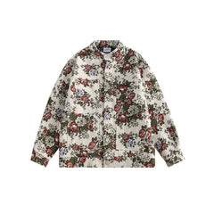 Unisex Jacket Stand Collar Jacket Baggy Coat