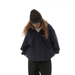 Unisex Jacket Retro Loose Casual Hooded Jacket