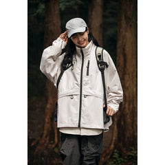 Unisex Jacket Shell Jacket Baggy Coat Men's and Women's Couple's Stand Collar Jacket