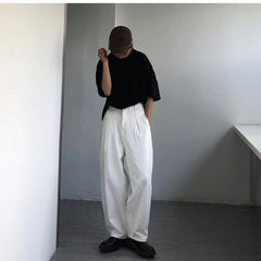 Men Jeans Oversize Loose Retro Casual Wide Leg Denim Pants