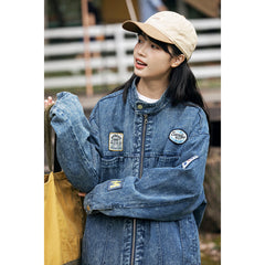 Unisex Jacket Vintage Denim Jacket Men's and Women's Same Washed Jacket Coat
