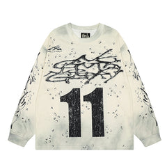Hellstar Long Sleeve Shirts Hip-hop loose oversize