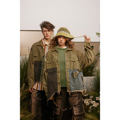 Unisex Jacket Vintage Denim Jacket for Men and Women Couple Washed Jacket Coat