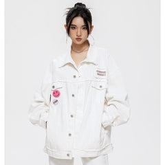 Unisex Jacket Vintage Overalls Jacket Men and Women Couple's Tops Loose Jacket