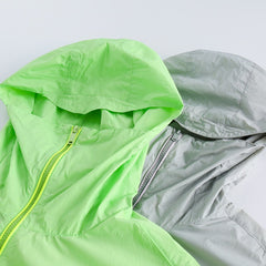 Unisex Jacket Hooded Jacket Summer Sun Protection Top Women's Short Sports Jacket