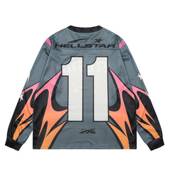 Hellstar Long Sleeve Shirts Hip-hop loose oversize
