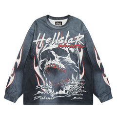 Hellstar Long Sleeve Shirts Hip-hop loose oversize