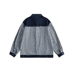 Unisex Jacket Retro Washed Denim Clothes Jacket Men's and Women's Loose Stitching Cardigan Jacket