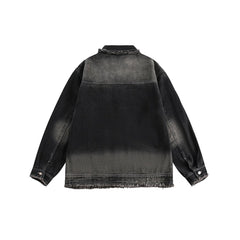 Unisex Jacket Retro Washed Burr Denim Clothes Jacket