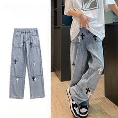 Men Jeans Cross Jeans Men's Summer Loose Trousers