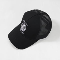 Amiri Hat Peaked Cap Sunshade Beach Casual Hat Adjustable Metal Lock Baseball Cap