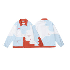 Unisex Jacket Casual Jacket for Men and Women Couple Turn-down Collar Coat