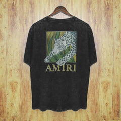 Amiri Washed Distressed T Shirt Printed Trendy Pure Cotton
