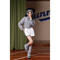Unisex Jacket Stand Collar Jacket Sun Protection Top Women's Short Sports Jacket
