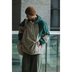 Unisex Jacket Hooded Hooded Jacket Male Splicing Machine Energy Wind Spring and Autumn Coat