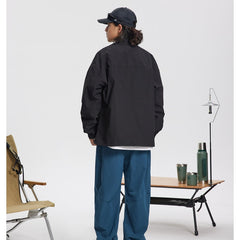 Unisex Jacket Large Pocket Loose Jacket Men and Women Spring and Autumn Coat