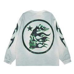 Hellstar Long Sleeve Shirts Hip-hop loose oversize