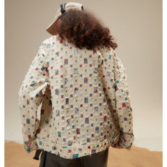 Unisex Jacket Vintage Loose Lapels Jacket for Men and Women Same Coat Spring and Autumn