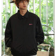 Unisex Jacket Retro Lapels Coach Jacket Men's Loose Spring and Autumn Coat