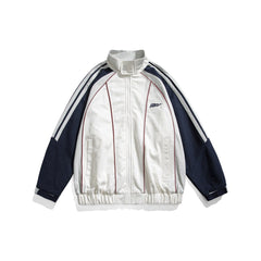 Unisex Jacket Vintage Sports Jacket Men's and Women's Stand Collar Jacket