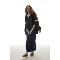 Unisex Jacket Retro Loose Exercise Hooded Coat Men's and Women's Stand Collar Jacket Top