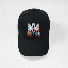 Amiri Hat Peaked Cap Sunshade Beach Casual Hat Adjustable Metal Lock Baseball Cap