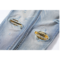 Amiri Jeans Ripped Patch Slim-Fit Stretch Slim-Fit Jeans