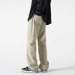 Men Jeans Hiphop Baggy Straight Trousers