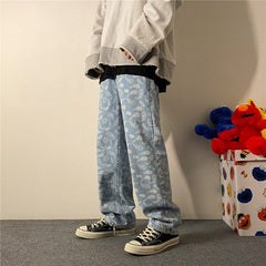 Men Jeans Straight Spring and Autumn Jeans Trousers
