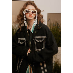 Unisex Jacket Vintage Jacket Loose Spring and Autumn Coat