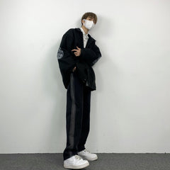 Men Jeans Hip Hop Straight Slimming Loose Jeans