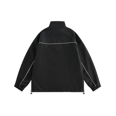 Unisex Jacket Vintage Stand Collar Jacket for Men and Women Couple Casual Loose Jacket